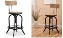 Noble House Kalber Naturally Antique Wood Bar Stool